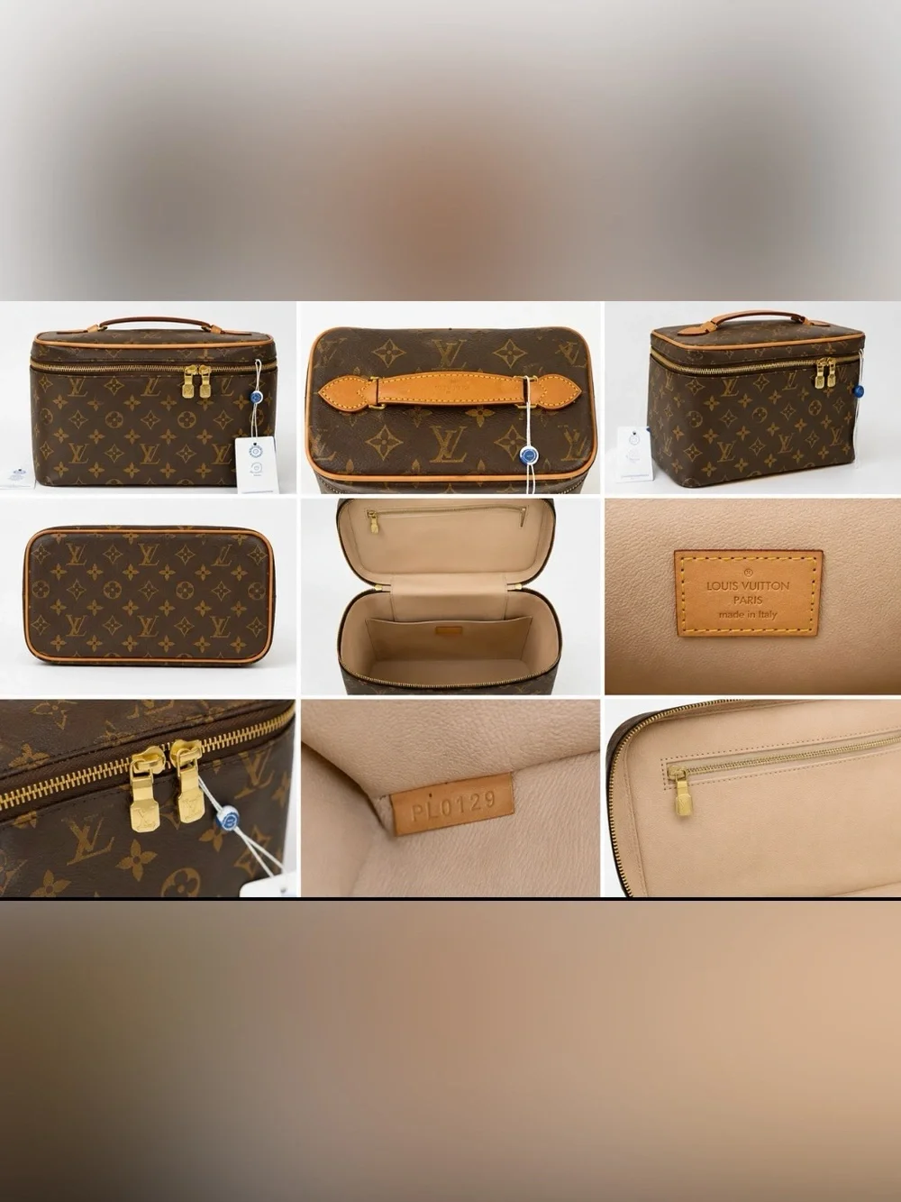 Louis Vuitton Nice Large Monogram Vanity Case Made in Italy Authenticated